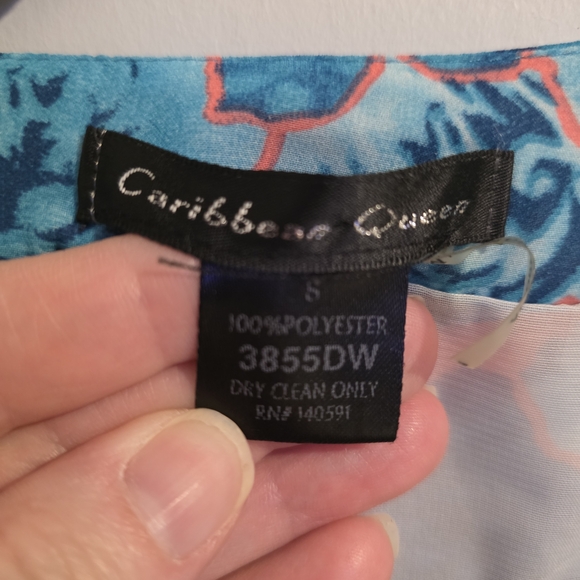 Caribbean Queen Blue Floral Swim Kimono Coverup - Picture 2 of 7